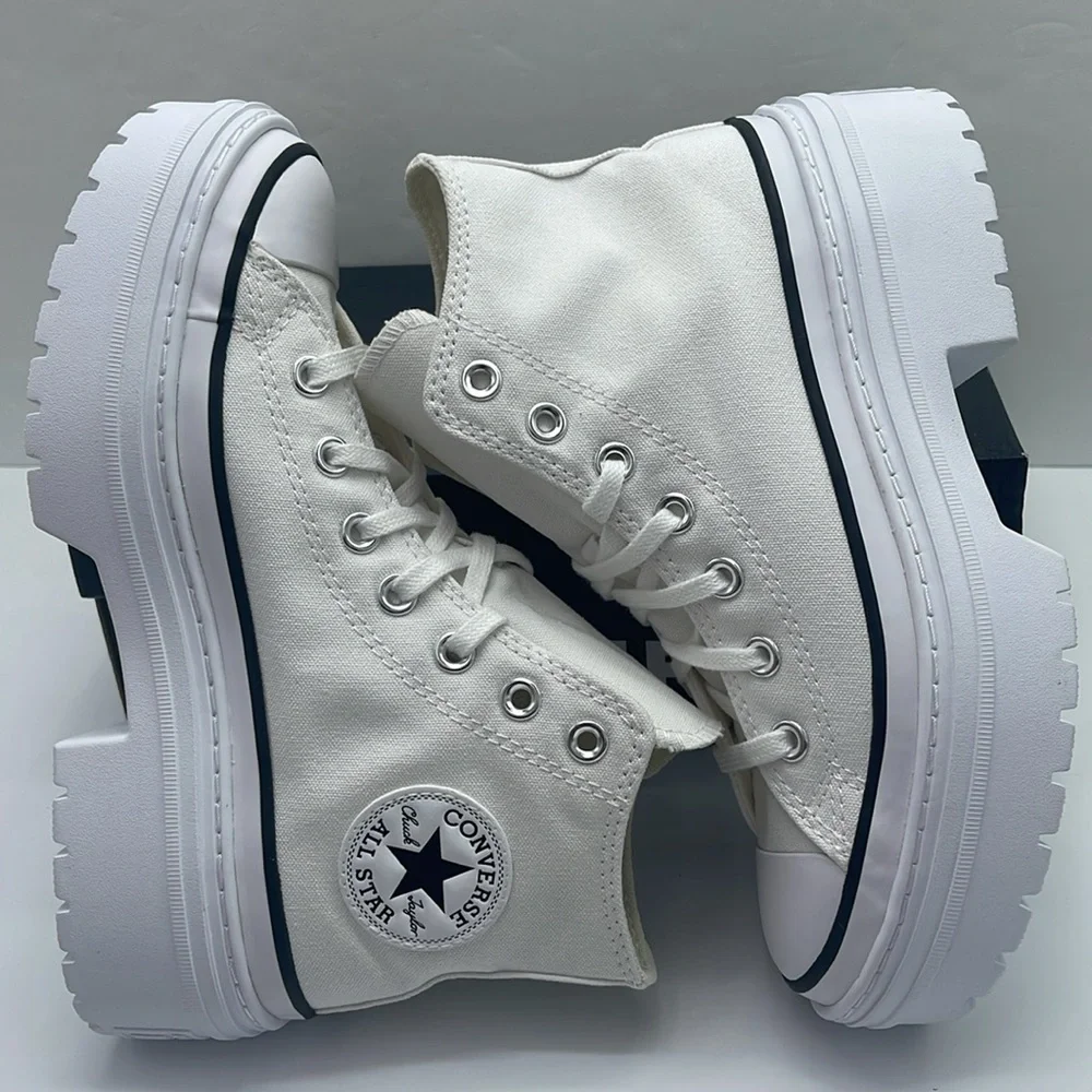 Converse WMNS High-Top Platform Sneakers A10364C CTAS LUGGED HEEL HI WHITE/BLACK